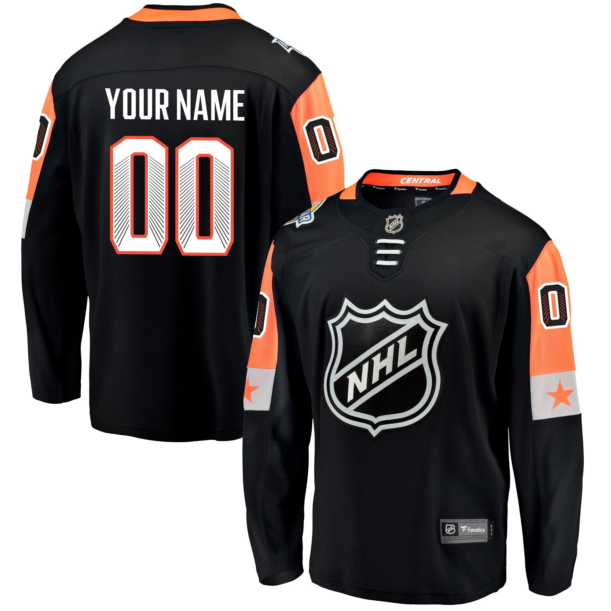Mens NHL Central Division All Star Fanatics Branded Breakaway Jersey Customised->new orleans saints->NFL Jersey